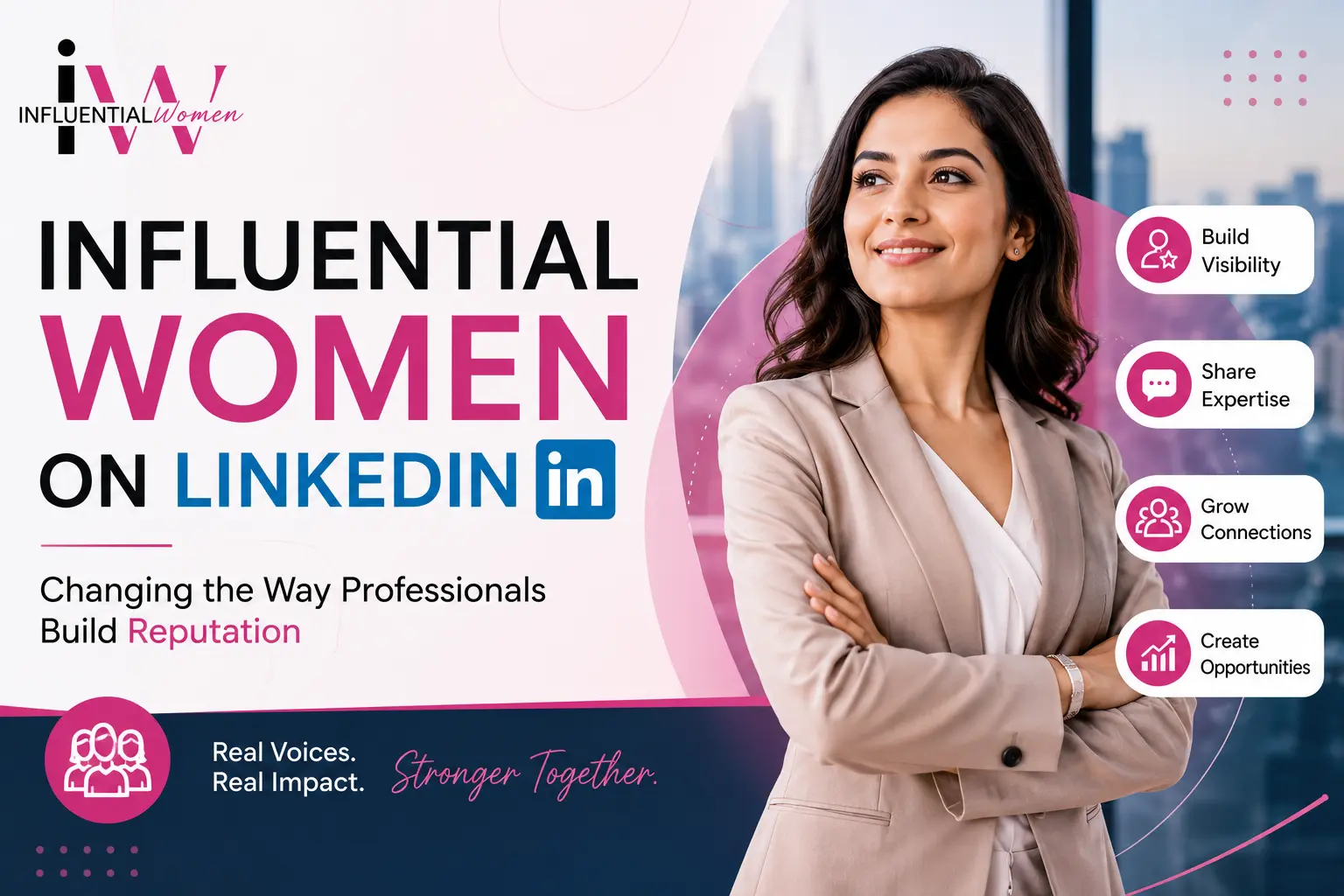 Influential Women on LinkedIn building reputation